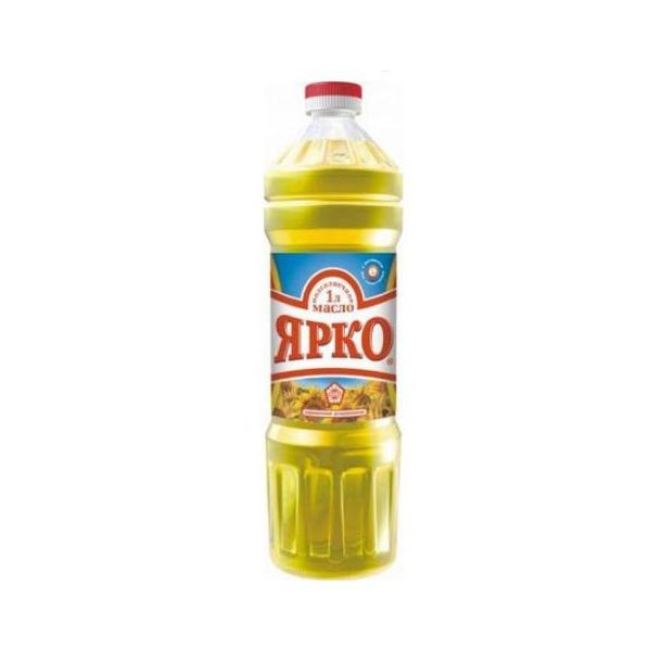 Масло подсолнечное ЯРКО, рафинированное, дезодорированное, 1 л